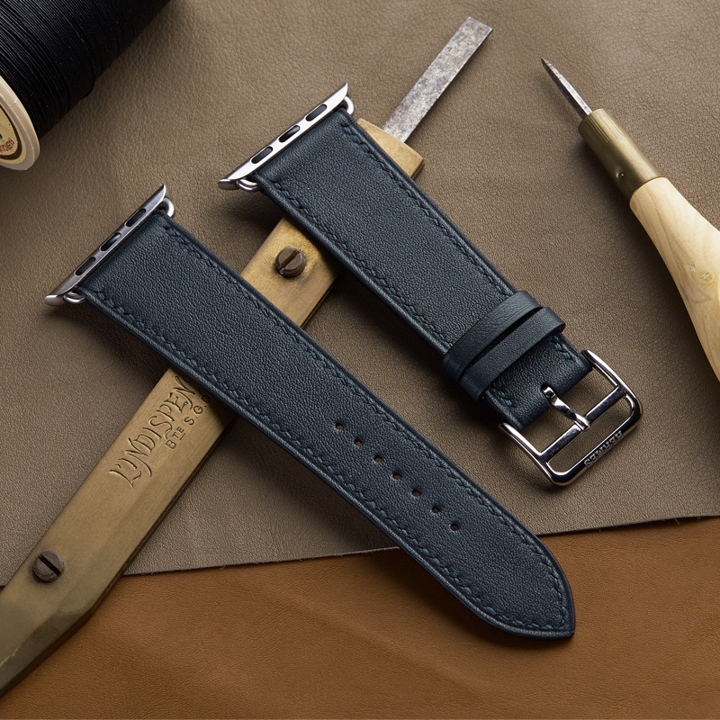 Indigoiwatch Watch strap manual genuine leather apple watch Wrist watch Watch strap apply Apple Series 6 / 54 / 321