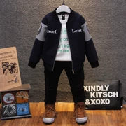 Quần áo trẻ em nam mới áo khoác trẻ em áo khoác dày Phiên bản Hàn Quốc của áo len trong quần áo bé trai quần áo bóng chày giản dị