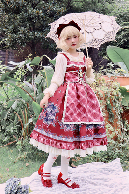 taobao agent Infanta. Baby Van Tower Lolita Original Fairy Tale Print*Little Red Hat*Lolita's skirt autumn spot