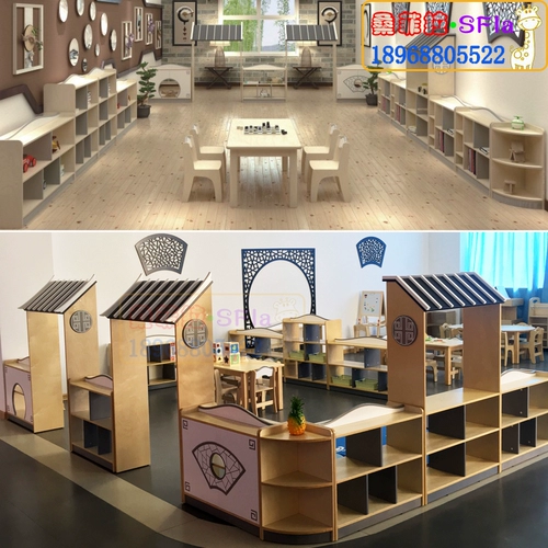 Полный набор комбинированных шкафов для хранения детского сада в области художественной активности, хранения хранения хранения