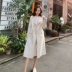 FECN 2018 mùa thu mới Áo khoác len hai mặt Hepburn gió nữ Áo khoác dài Hàn Quốc - Trung bình và dài Coat áo khoác gió nữ Trung bình và dài Coat