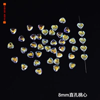 Роза красный 8 мм прямой персиковый сердце 10