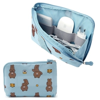 Hàn quốc phiên bản của gấu Nâu đa chức năng sạc kho báu kỹ thuật số hoàn thiện lưu trữ túi du lịch dòng dữ liệu headphone lưu trữ cáp túi hộp đựng tai nghe bluetooth cute
