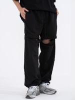 Трендовые штаны в стиле хип-хоп с молнией, свободный крой