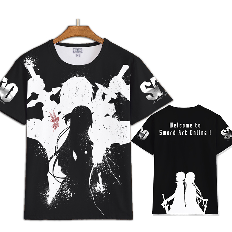 Anime Overlord Albedo Casual T-Shirt Unisex Tops Short Sleeve Full Print #W2
