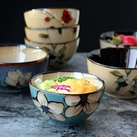 Японская керамическая посуда, DIY, ручная роспись, в цветочек