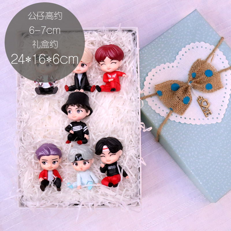 A Set Of Love Rope Gift Box For The Second Generation Of Sitting Teenagersnew pattern Bulletproof Youth League periphery Garage Kit Blind box doll the republic of korea popularity men's team event Star image Model Small ornament