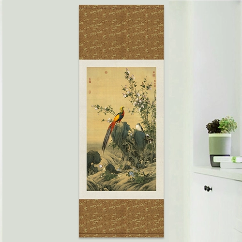 [Очистка] Lang Shining Jinchun Tuwu Ruitu Baiyao Tu Gohua Цветочная птица китайская украшение Lidham Room Room