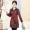 Áo khoác nữ mùa thu mới trong phần dài 40 tuổi Áo trung niên mẹ 50 tuổi áo dài tay in hoa cỡ lớn áo phao dáng dài hàn quốc