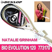 DUNLOP đầy đủ carbon squash vợt Dunlop BIO Tiến Hóa 120 ánh sáng màu hồng tường shot Dunlop