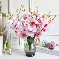 Реалистичное украшение для гостиной в помещении, журнальный столик, пластиковый цветочный горшок, розы, букет