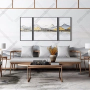 Mới phong cách Trung Quốc sofa gỗ rắn bàn cà phê kết hợp phòng khách nhà hiện đại biệt thự Zen ghế sofa tùy chỉnh 192043 - Bộ đồ nội thất