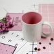 Розовый внутренний цветной чашка
