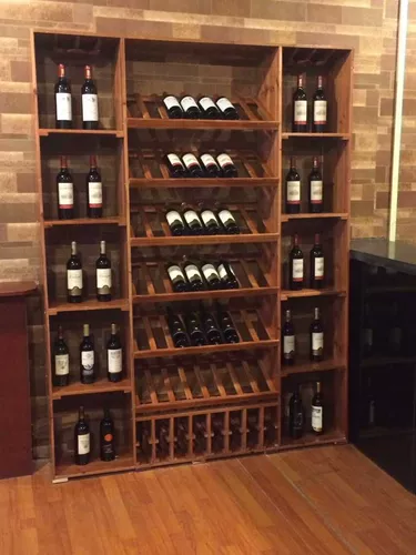 Красная винная стойка с твердым деревом винной стойки Прямая продажа деревянного винного шкафа вино виноград