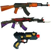 Súng đồ chơi trẻ em AK đạn mềm nước súng đôi súng lục pha lê bom tiểu đội súng quà tặng cậu bé