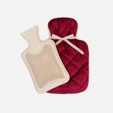 Грелка 好奇小姐时尚包边双层丝绒外套橡胶注水暖水袋防烫手保温热水袋