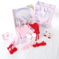 Quần áo trẻ em tuổi công chúa váy công chúa hộp quà tặng bé trăm ngày đầm mùa hè cung cấp cào tuần quà tặng cao cấp - Bộ quà tặng em bé đồ cho trẻ sơ sinh