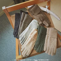 Демисезонные удерживающие тепло трикотажные длинные флисовые перчатки подходит для мужчин и женщин, 2022