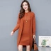 Áo len nữ mùa thu 2018 mới áo len hai mảnh phù hợp với áo len dệt kim đan len áo len dài phần - Cardigan Cardigan