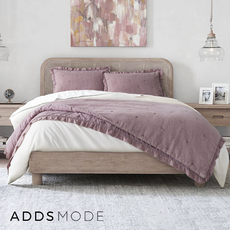 Покрывало для кровати 春秋美式绗缝被棉麻蕾丝夏凉被空调被三件套棉麻荷叶边床盖被子