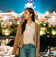 2018 new vàng thư ký Công Viên Min-ying sao với cùng một đoạn lụa áo len dài tay mỏng len cardigan coat phụ nữ áo len nữ hàng hiệu