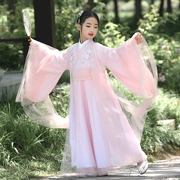 Trang phục trẻ em cổ tích Trang phục cô gái Hanfu váy Trung Quốc phong cách guzheng thanh lịch trang phục trẻ em siêu cổ tích mùa thu đông - Trang phục