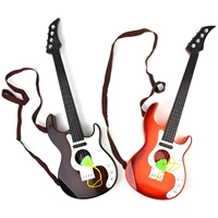 Đàn guitar mô phỏng nhỏ bằng nhựa, có thể chơi bốn dây, biểu diễn sân khấu mẫu giáo, đồ chơi âm nhạc cho trẻ em đồ chơi giáo dục sớm