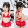 Đồ bơi bé gái mùa hè cho bé gái áo tắm màu đỏ chia 2019 - Đồ bơi trẻ em đồ bơi trẻ em