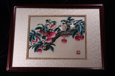 Вышивка Гуандун 定制 广东潮州 纯手工刺绣粤绣广绣潮绣工艺品纪念品 岭南佳果