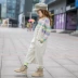 Bộ đồ mùa xuân cho bé gái 2020 Quần áo trẻ em mới Quần áo trẻ em phong cách nước ngoài Quần yếm Hàn Quốc mùa xuân và mùa thu thời trang Bộ đồ hai mảnh - Phù hợp với trẻ em Phù hợp với trẻ em