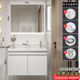 vòi rửa mặt Ánh sáng Nordic sang trọng bằng gỗ rắn tủ phòng tắm thông minh kết hợp hiện đại Nhà vệ sinh phòng tắm tối giản hiện đại, rửa mặt, bộ đồ chậu rửa mặt kệ bồn rửa mặt lavabo mini