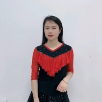 V -neck Lotus Leaf Blac