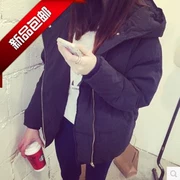 Quần short dày cao đẳng gió bông áo khoác bông áo khoác bf nữ sinh viên hoang dã 2018 bánh mì mùa đông lỏng phiên bản Hàn Quốc mới