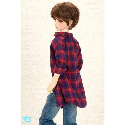 taobao agent Volks plaid shirt 3 points for men and women through SD13SDGR DD 1/3 plaid jacket top baby clothes baby spot