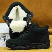 Giày cotton chính hãng 05 màu đen Giày len nam mùa đông ấm áp Giày bông <Quân đội Nga dùng làm giày tập nam