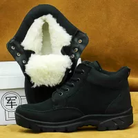 Giày cotton chính hãng 05 màu đen Giày len nam mùa đông ấm áp Giày bông <Quân đội Nga dùng làm giày tập nam giầy công sở