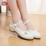Белая обувь, классические слипоны, этнические туфли, танцующее ханьфу, этнический стиль
