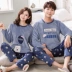 Flannel vài bộ đồ ngủ phụ nữ mùa đông cộng với nhung ấm áp dễ thương phim hoạt hình lỏng san hô lông cừu bộ đồ phục vụ tại nhà của nam giới áo kiểu u50 Phụ nữ cao cấp