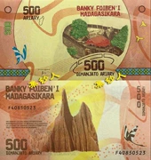 Madagascar tiền giấy 500 Ariali tiền giấy tiền nước ngoài ngoại tệ phiên bản mới nhất P-NEW