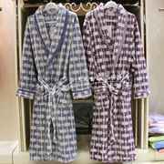 Giấc mơ đẹp 2018 mùa đông dày dày flannel áo choàng nam nhung nhung đồ ngủ nam phục vụ nhà áo choàng tắm