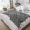 mô hình Bắc Âu trang trí phòng bông đan chăn hình học màu đen và trắng hai mặt thảm thường tua bìa sofa chăn - Ném / Chăn