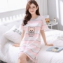 Hàn quốc phiên bản của nightdress nữ mùa hè dễ thương tươi sinh viên bông ngọt ngào phương thức công chúa ngắn tay áo lỏng sexy nữ đồ ngủ váy ngủ sexy