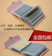 Chủ thẻ nữ vị trí nhiều thẻ siêu mỏng đơn giản Hàn Quốc dễ thương cá tính retro Phiên bản Hàn Quốc của chủ thẻ đa chức năng - Chủ thẻ