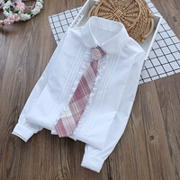 Маленькая вертикальная рубашка+персиковой галстук