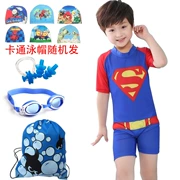 Áo tắm trẻ em của trẻ em dính liền trẻ em vừa và nhỏ Thomas Superman Ultraman Spa Hàn Quốc Nhanh chóng làm khô kem chống nắng Đặt