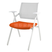 Высокий белый и оранжевый одиночный стул (настройка губки