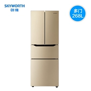 Skyworth Skyworth BCD-268WY 268L Tủ lạnh gia đình nhỏ bốn cửa làm mát bằng không khí kiểu Pháp - Tủ lạnh