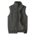 Mùa đông 2018 da cừu dày đan vest cộng với phân bón XL lỏng ấm áp vest béo người đàn ông len áo len không tay Dệt kim Vest