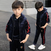 Quần áo trẻ em 2018 lông cừu mùa xuân và mùa đông và mùa đông Phiên bản Hàn Quốc của bộ đồ lông cừu trẻ em ba mảnh lớn dành cho trẻ em