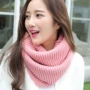 Mùa thu và mùa đông khăn len dệt kim Cô gái Hàn Quốc khăn quàng cổ ấm áp dày mềm mại màu sắc nam và nữ hoang dã khăn quàng khăn trùm đi phượt